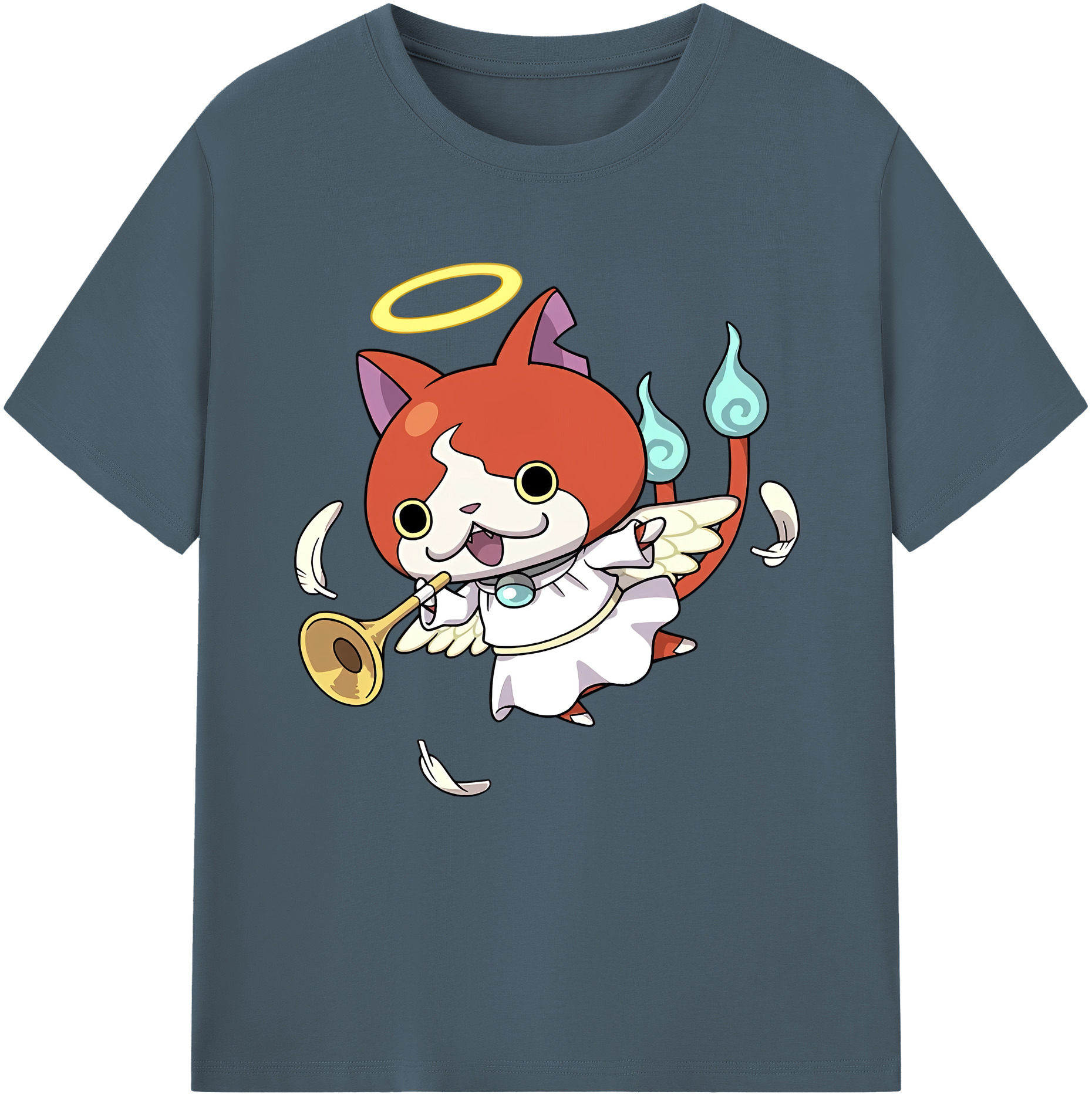 （画像用） 妖怪ウォッチ Yo-kai Watch 綿100％半袖Tシャツ（フロントプリント）